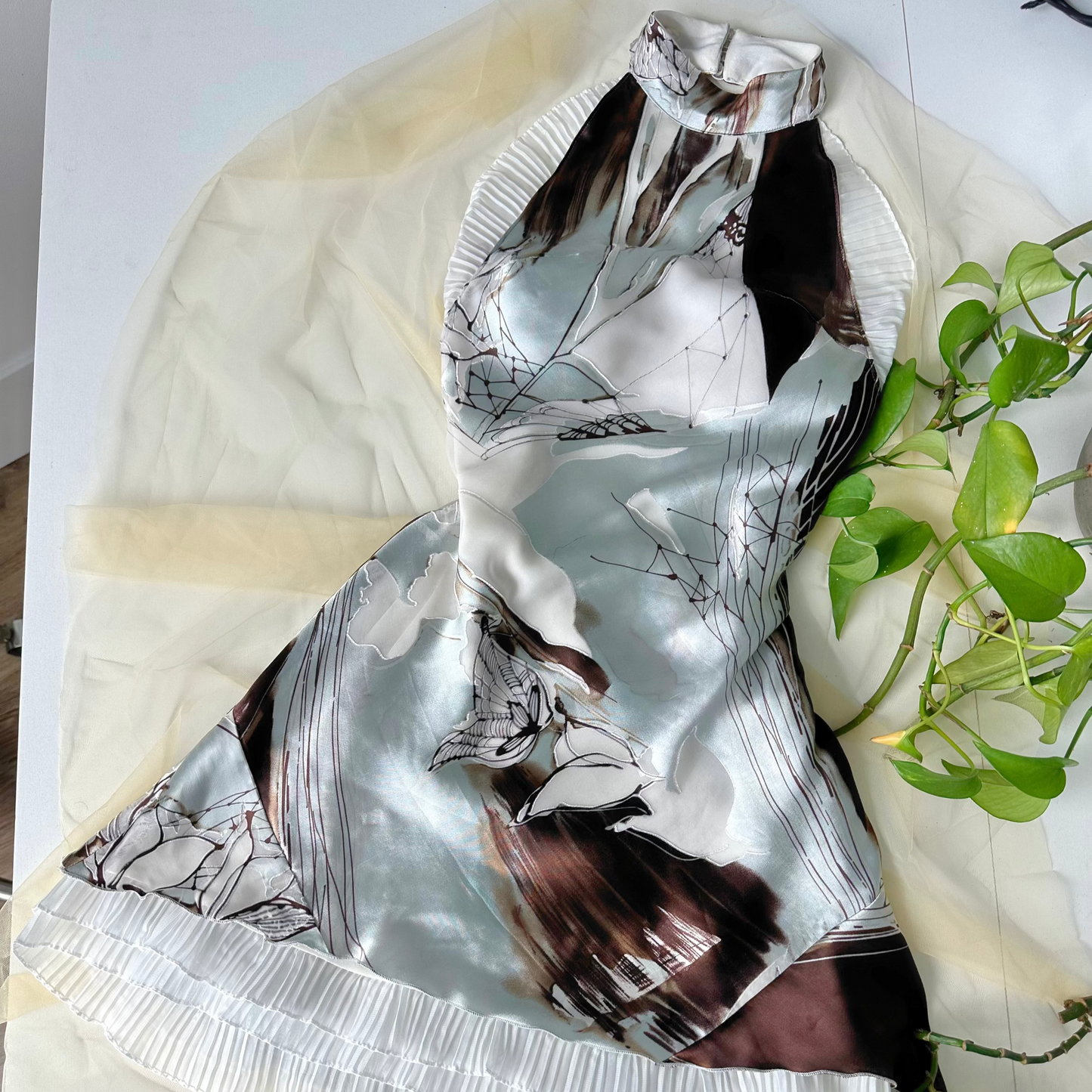 Halter Silk Dress Sewing Pattern PDF 00-14