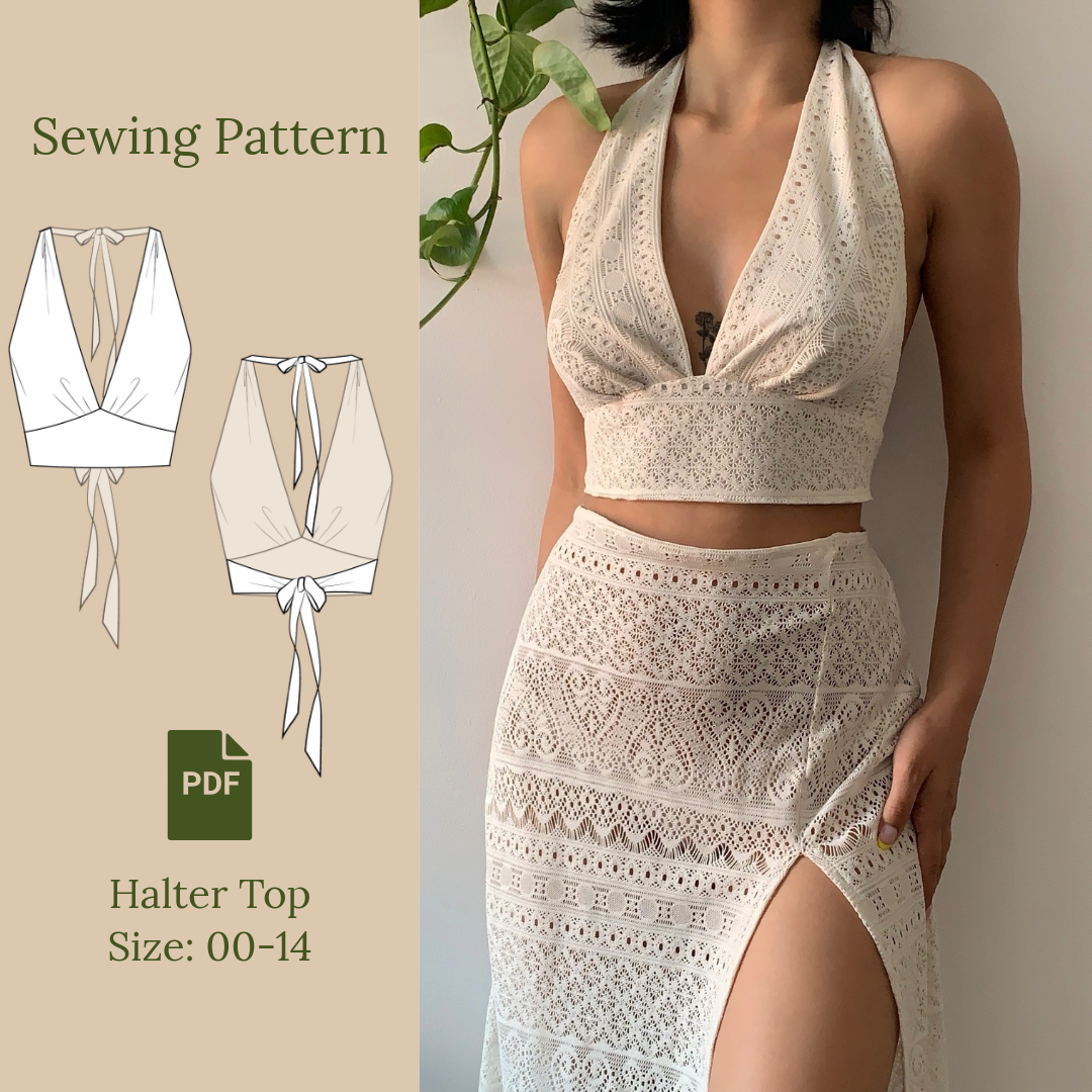 Halter Top Sewing Pattern PDF 00-14