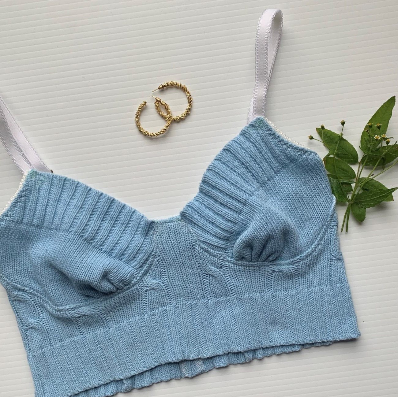 Knit Crop Top W/ Gathered Cups Sewing Pattern PDF