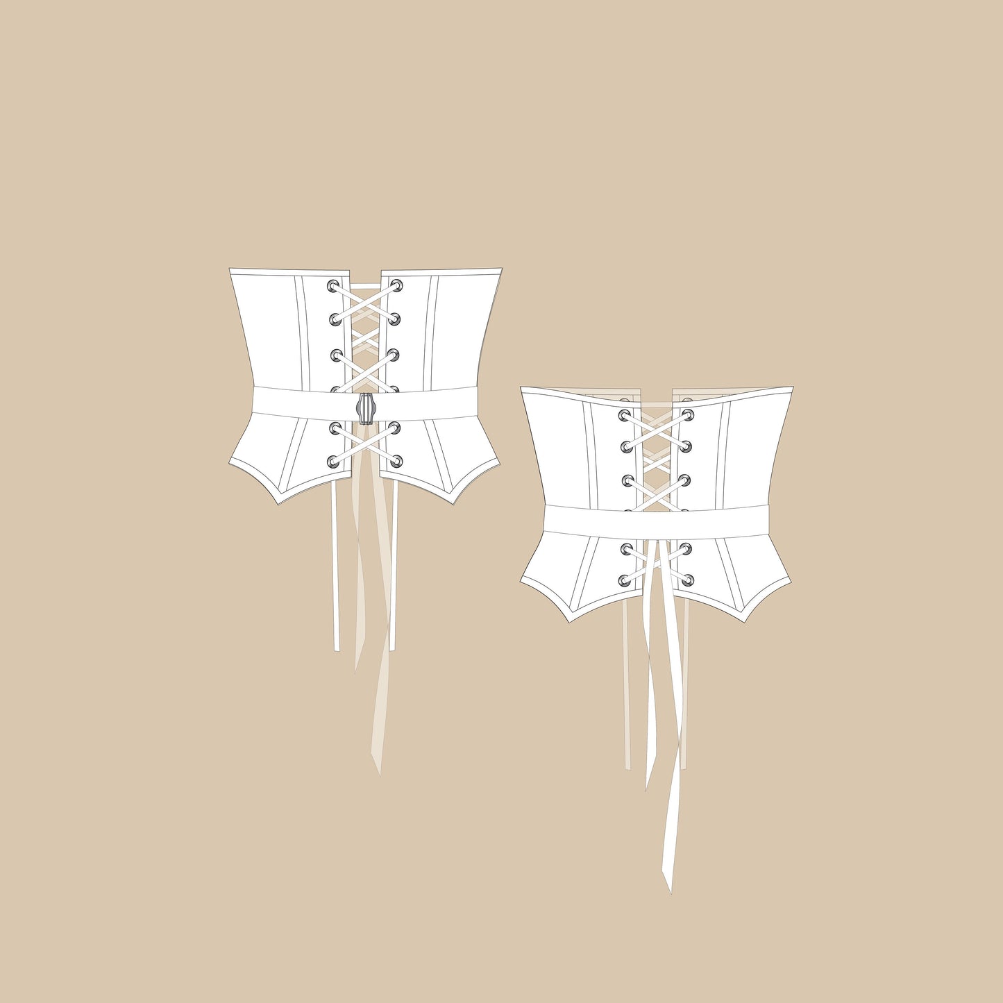 Leather Corset Sewing Pattern PDF S-XL