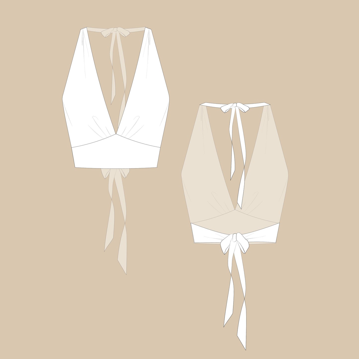 Halter Top Sewing Pattern PDF 00-14