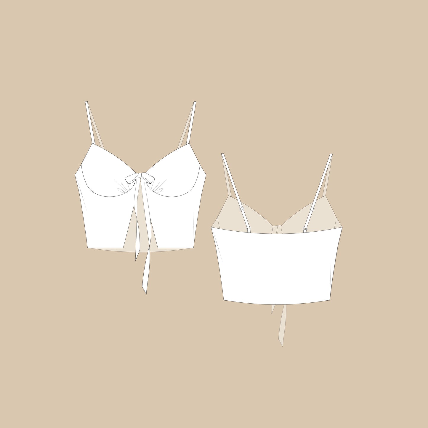 Silk Lace Cami Sewing Pattern PDF 00-14