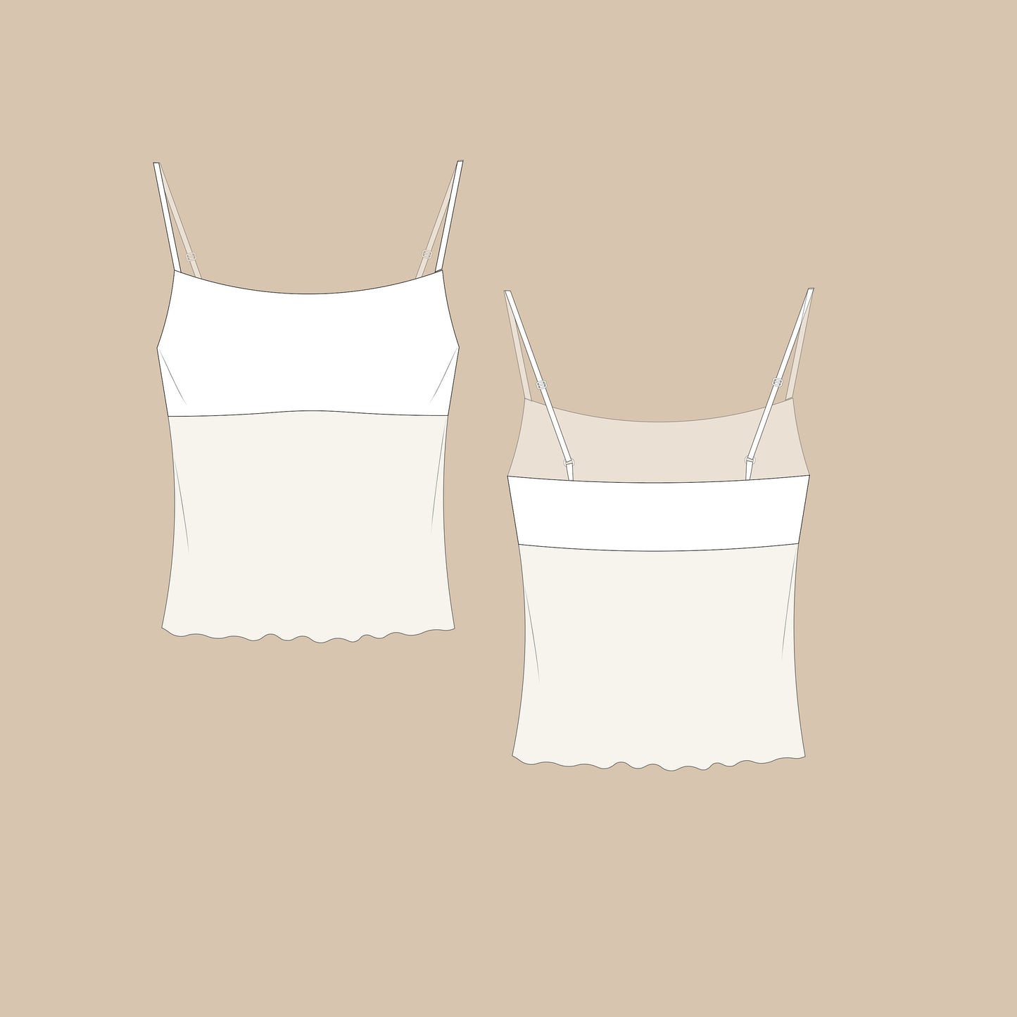 Sheer Lace Cami Sewing Pattern PDF S-XL