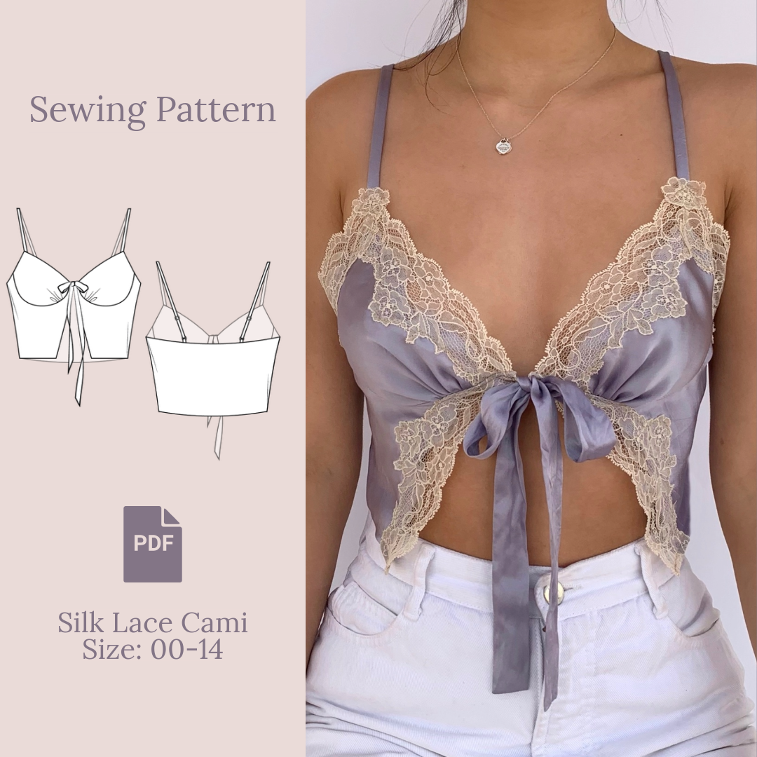 Silk Lace Cami Sewing Pattern PDF 00-14