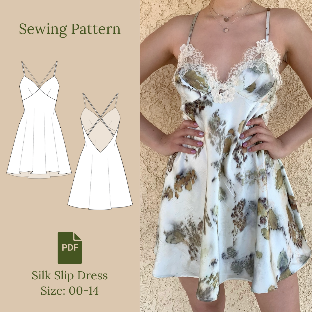 Silk Slip Dress Sewing Pattern PDF 00-14 – TransformationsByTracy
